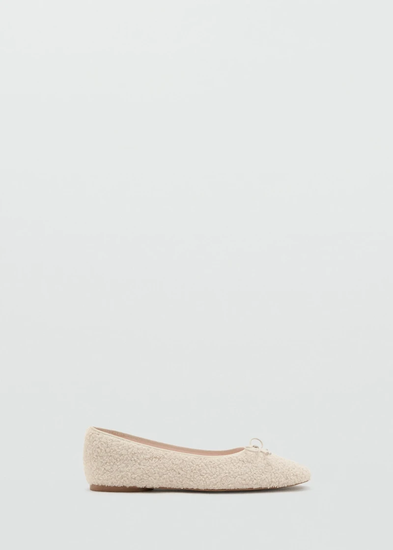 Sheepskin ballet flats