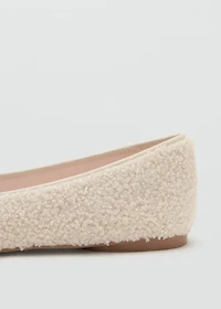 Sheepskin ballet flats