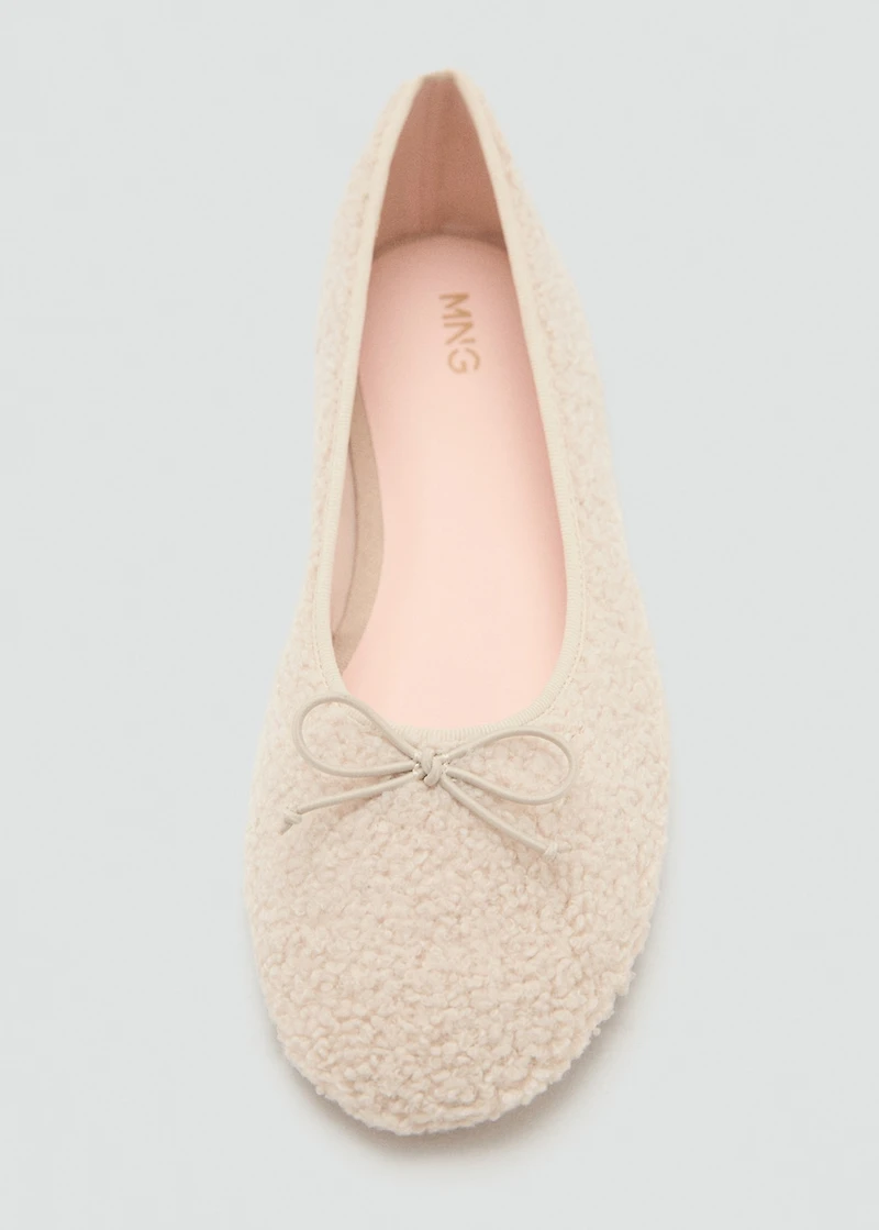 Sheepskin ballet flats