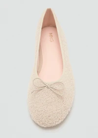 Sheepskin ballet flats