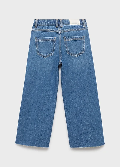 Culotte jeans with rhinestones