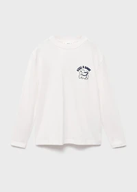 Embossed cotton t-shirt