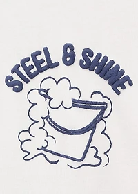 Embossed cotton t-shirt