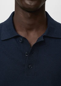 Cotton knitted polo shirt