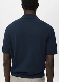 Cotton knitted polo shirt