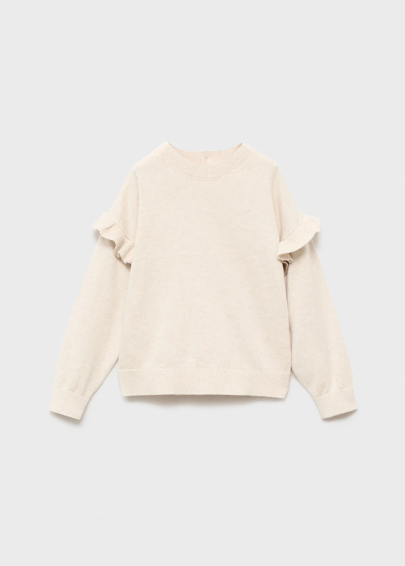 Ruffle knitted sweater