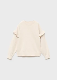 Ruffle knitted sweater