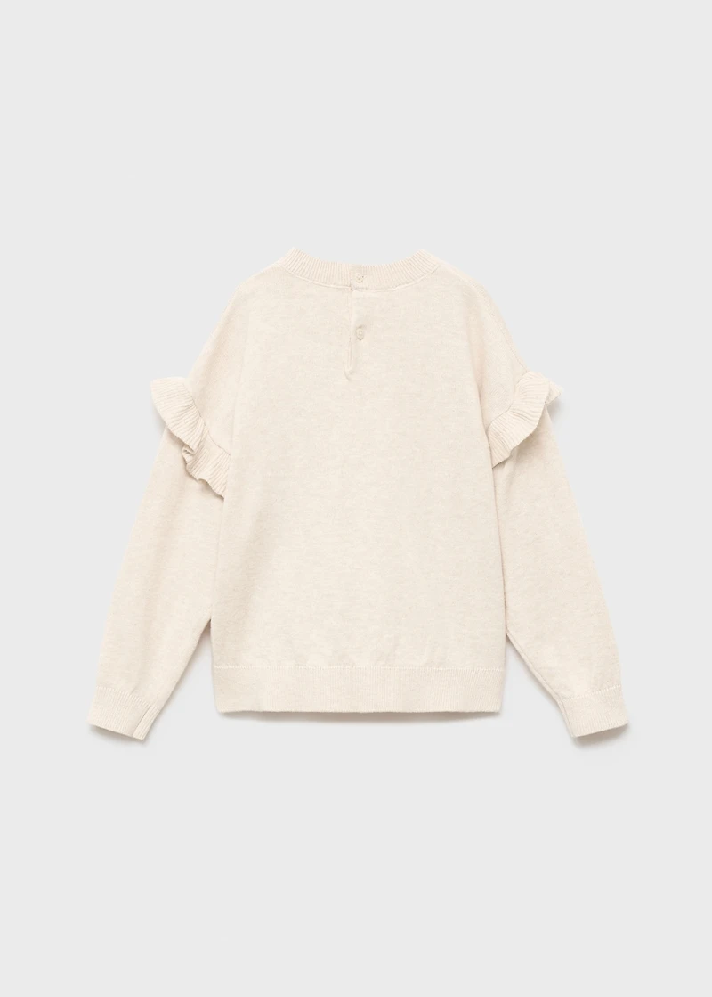 Ruffle knitted sweater