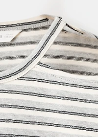 Lurex dress with cut-out