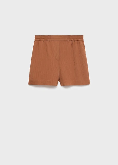 Textured shorts with contrasting trim