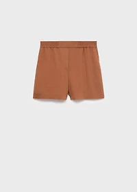 Textured shorts with contrasting trim