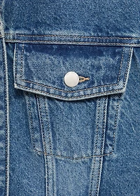 Fitted denim jacket with pockets
