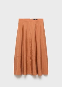 Midi satin skirt