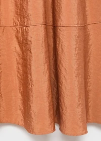 Midi satin skirt