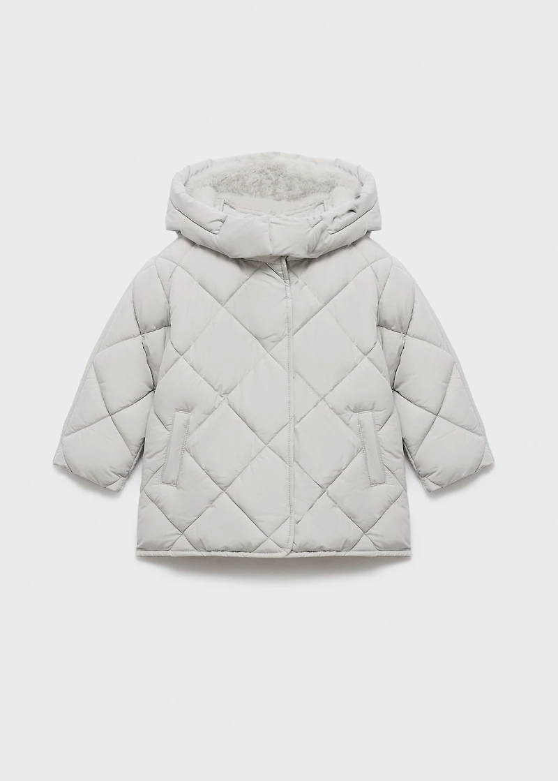Hood puffer coat