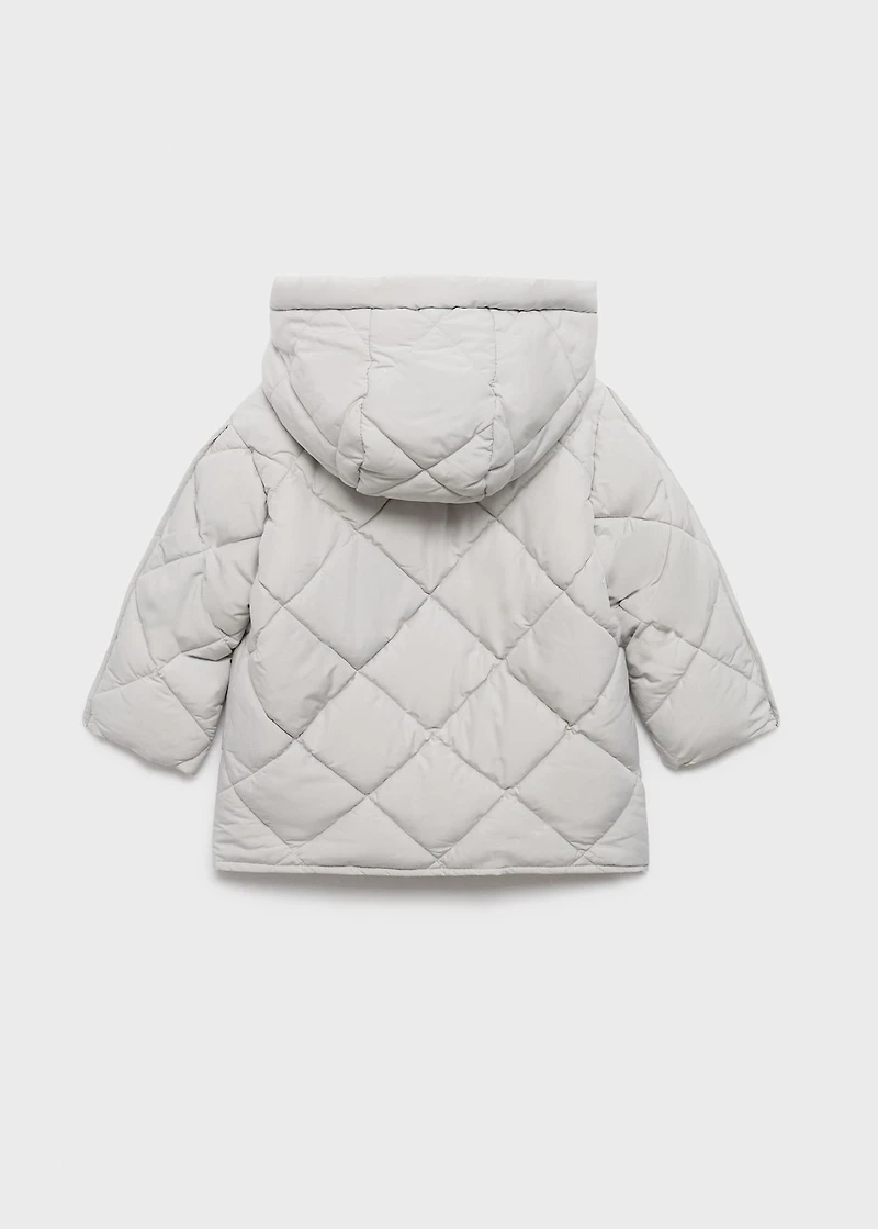Hood puffer coat