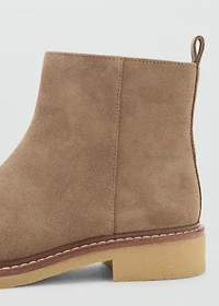 Suede leather ankle boots