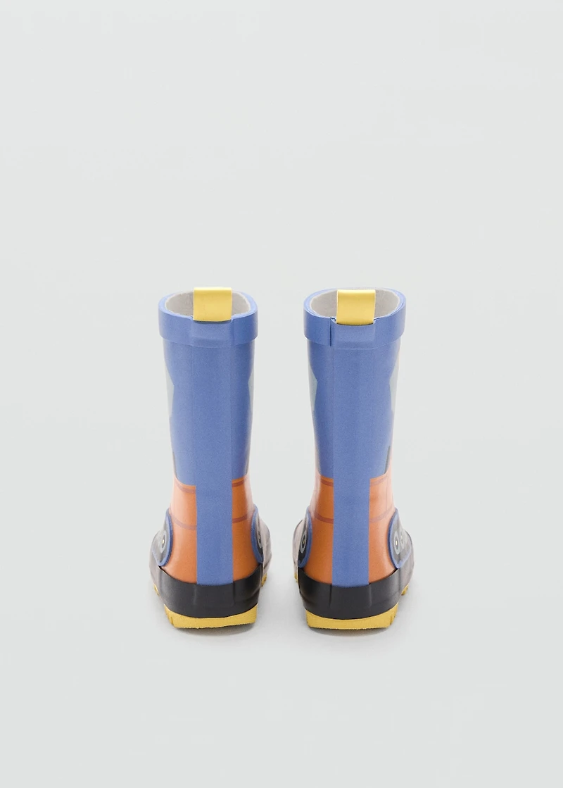 Wellington boots with drawing