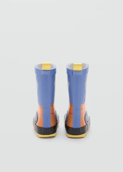 Wellington boots with drawing