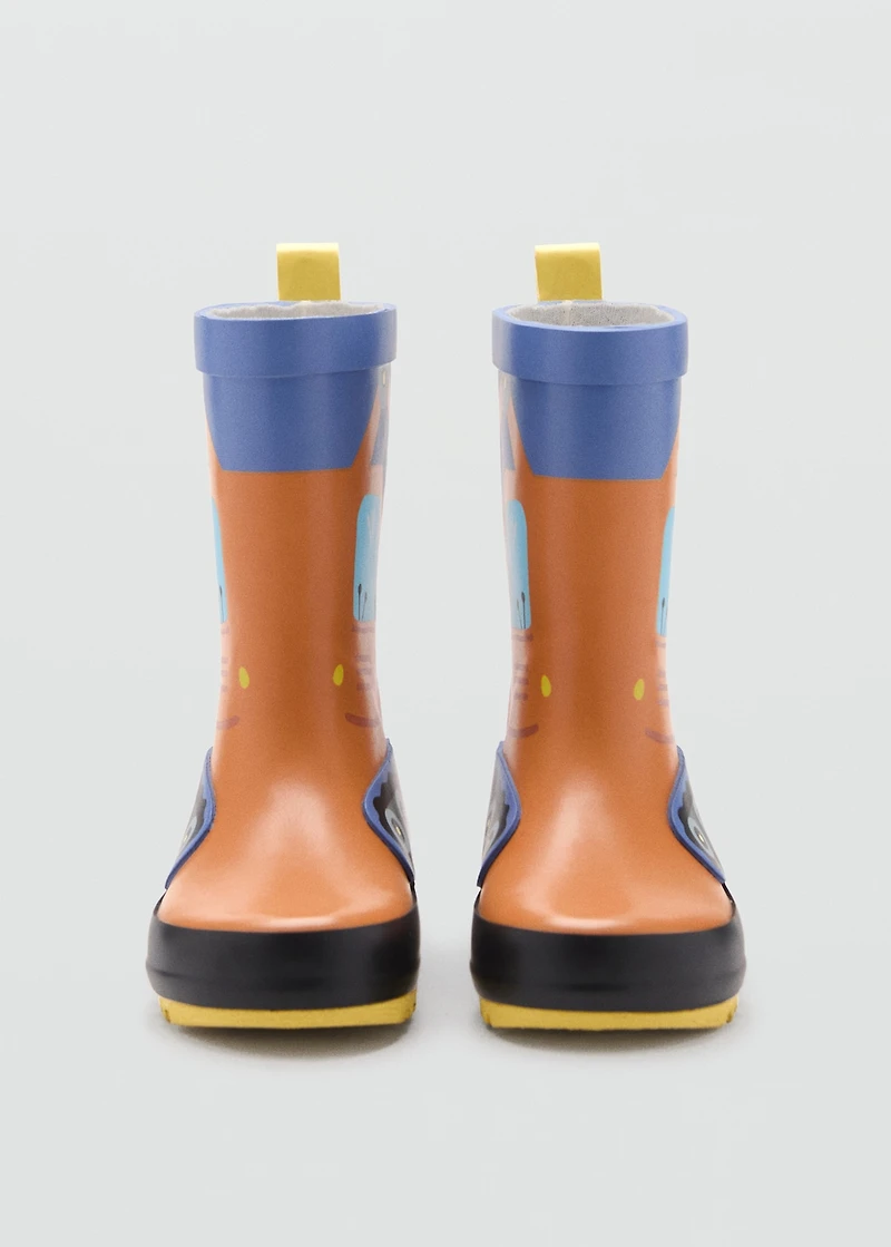 Wellington boots with drawing