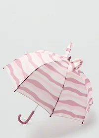 Striped umbrella with ears