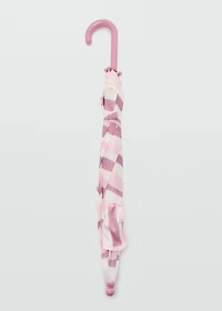 Striped umbrella with ears