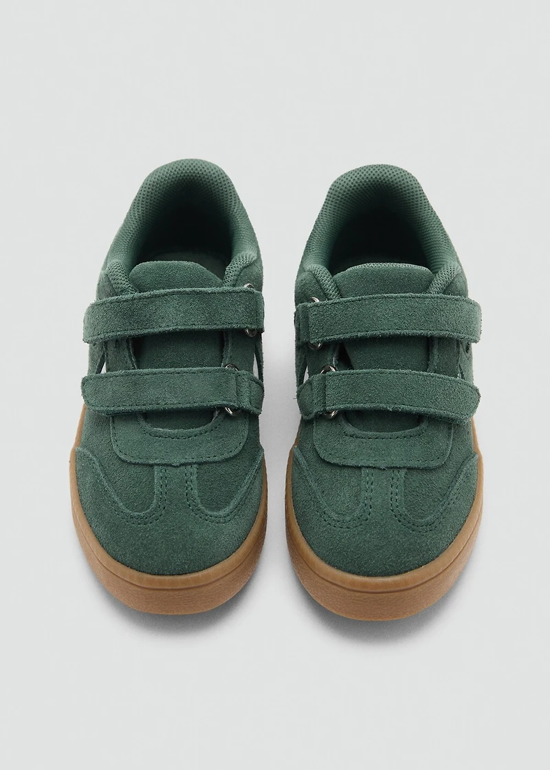 Leather mixed sneakers