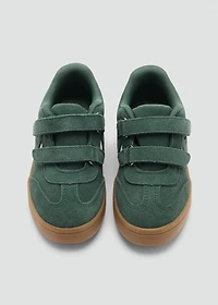 Leather mixed sneakers