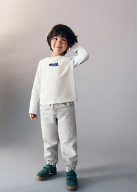 Leather mixed sneakers