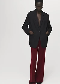 Straight knitted pants