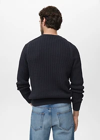 100% cotton braided sweater