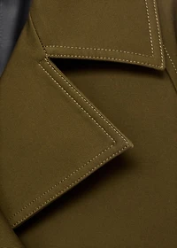 Oversized short double-breasted trench coat