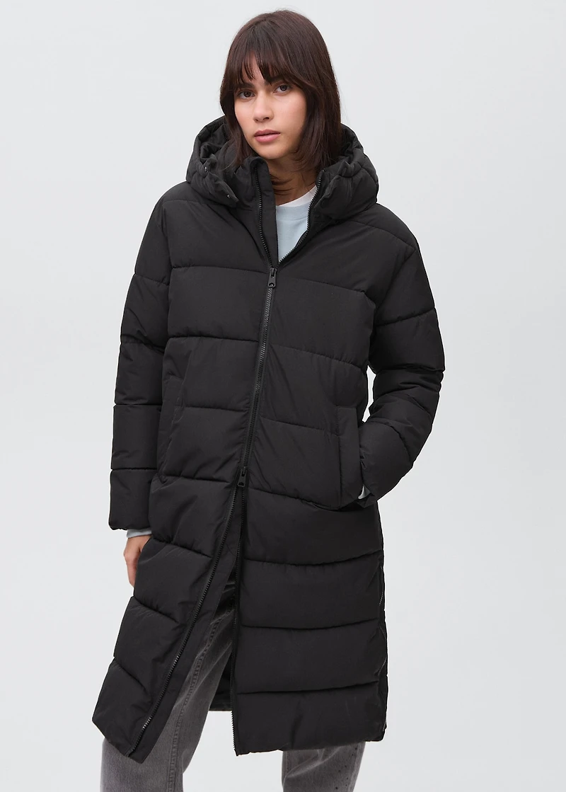Quilted long coat