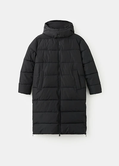 Quilted long coat