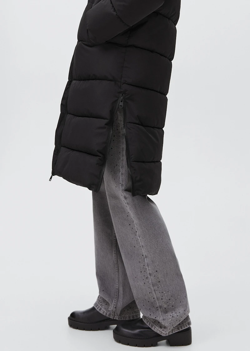 Quilted long coat