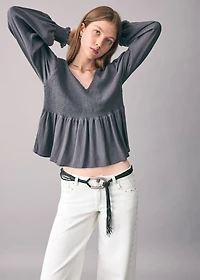 Ruched flowing blouse