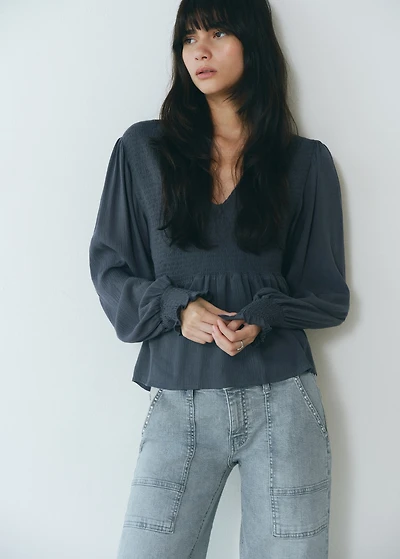 Ruched flowing blouse