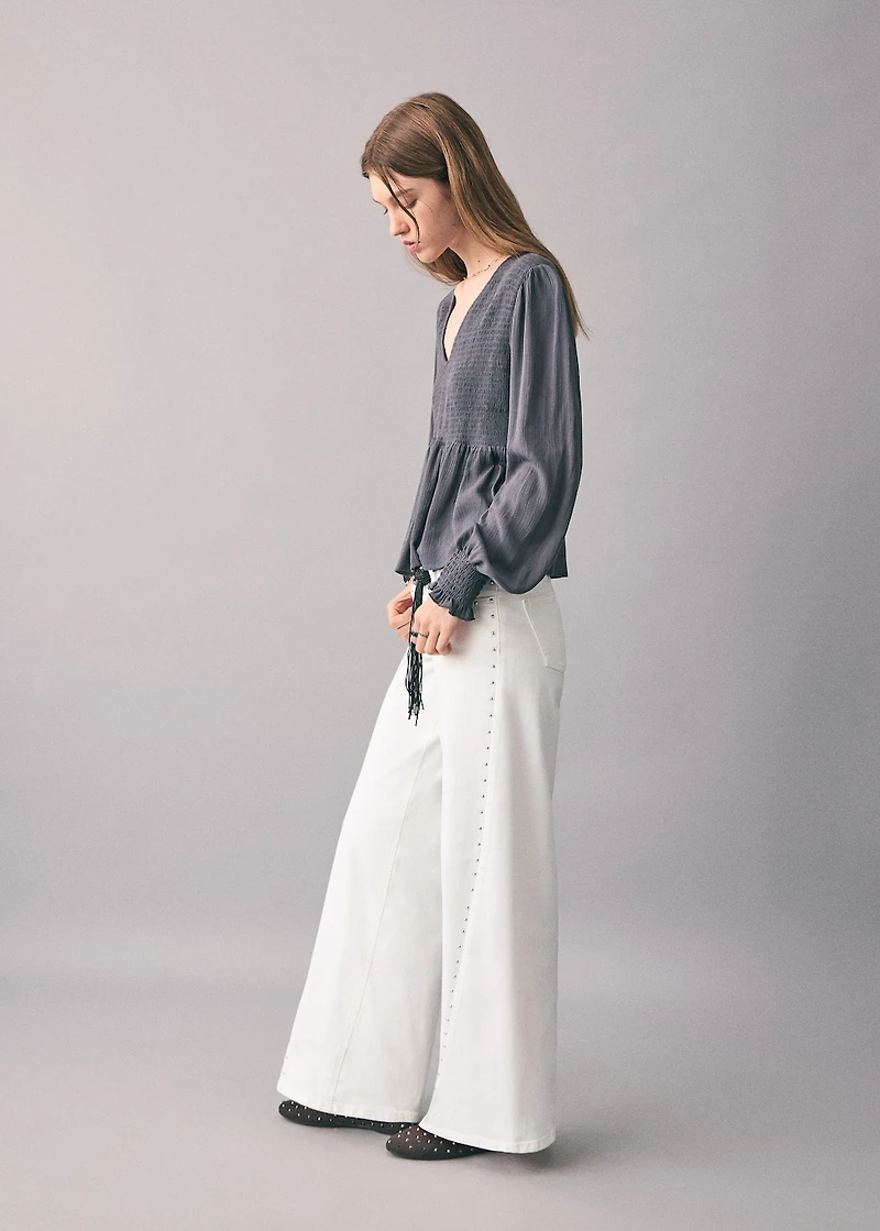 Ruched flowing blouse