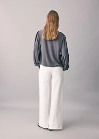 Ruched flowing blouse