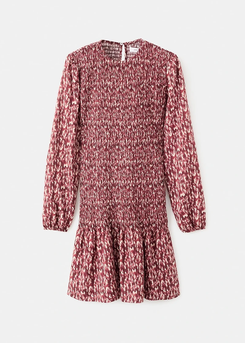 Printed ruffle dress