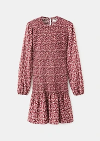 Printed ruffle dress