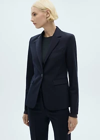 Fitted suit blazer