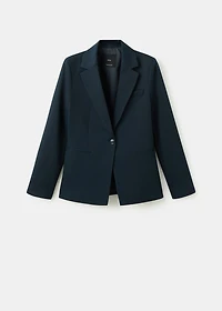 Fitted suit blazer