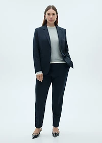 Fitted suit blazer