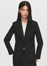 Fitted suit blazer