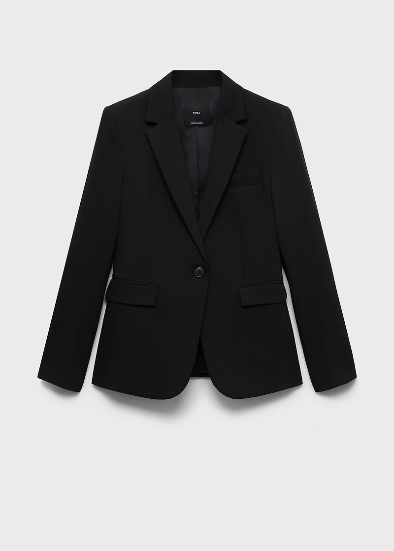 Fitted suit blazer