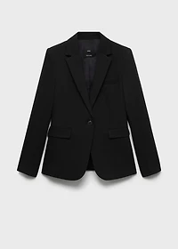 Fitted suit blazer