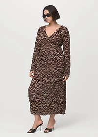 Printed V-neck dress