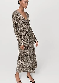 Printed V-neck dress