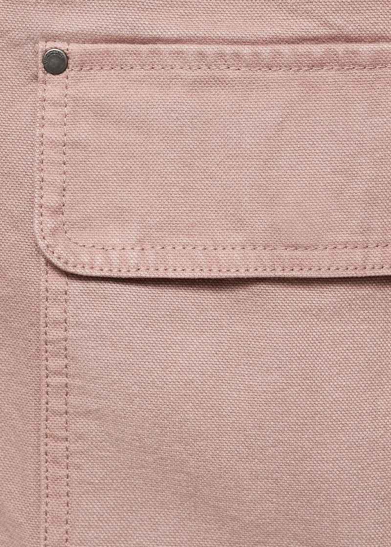 Corduroy collar denim jacket